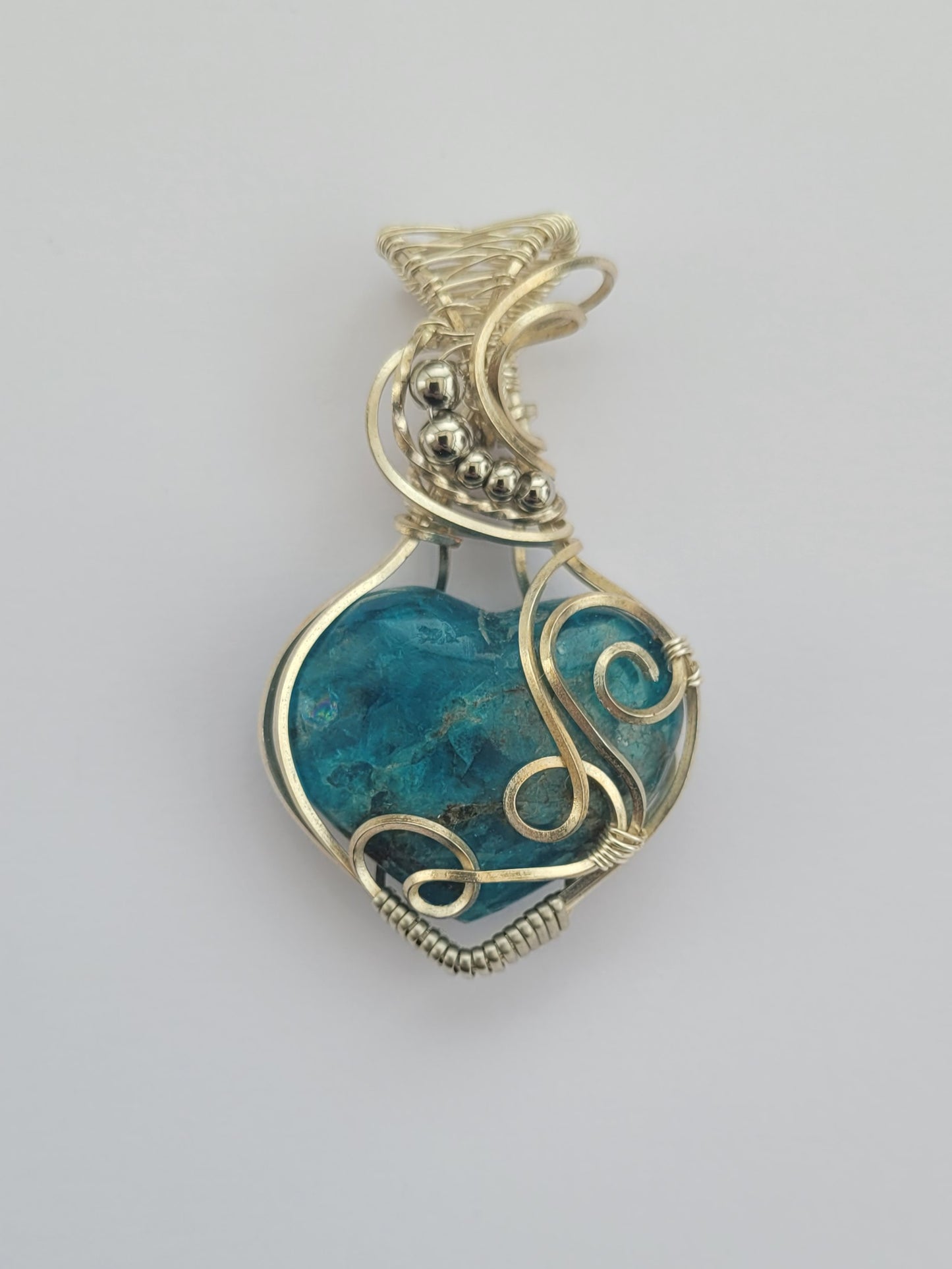 Pendentif cœur en apatite
