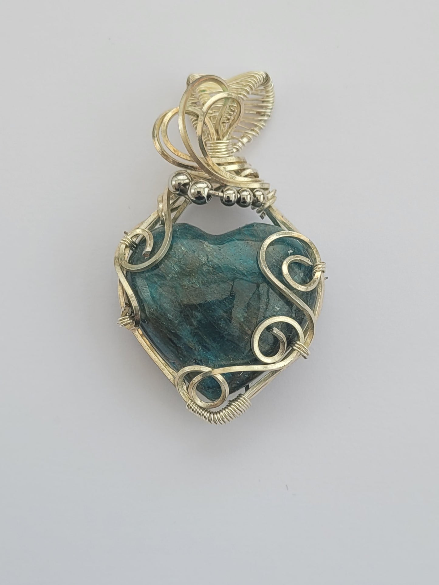Pendentif cœur en apatite