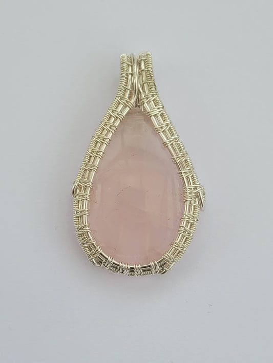 Pendentif en quartz rose