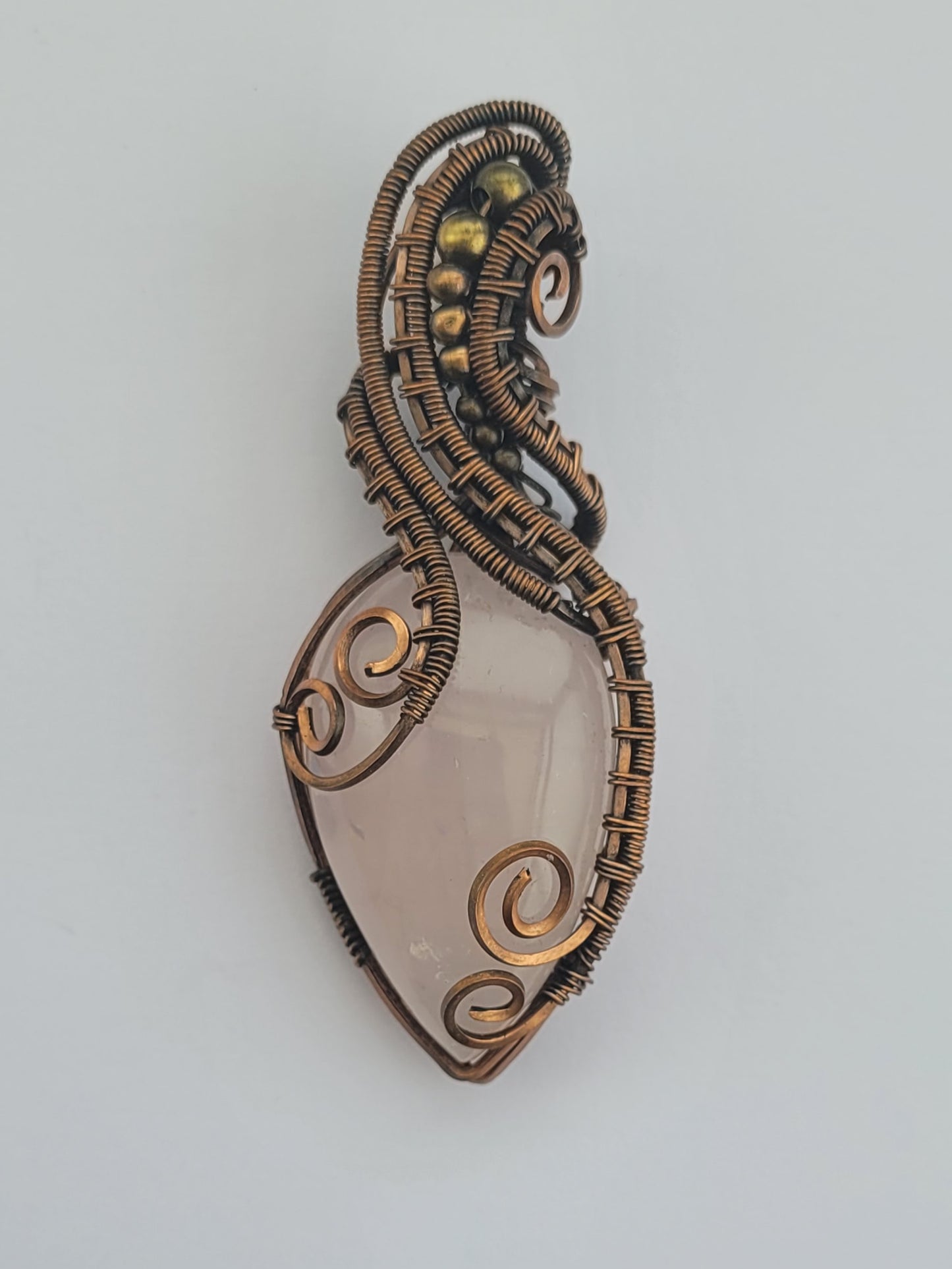 Pendentif en quartz rose