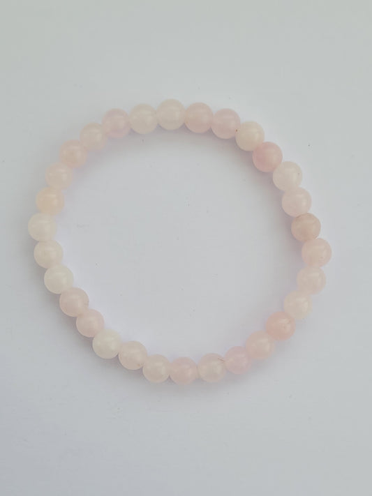 Bracelet quartz rose de 6 mm