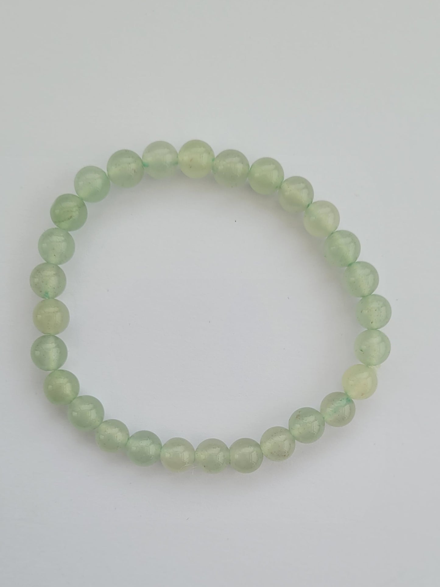 Bracelet en aventurine verte de 6 mm