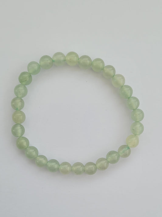 Bracelet en aventurine verte de 6 mm