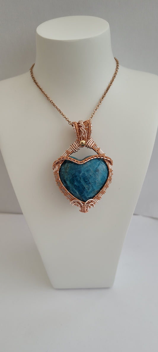 Pendentid Coeur en Apatite